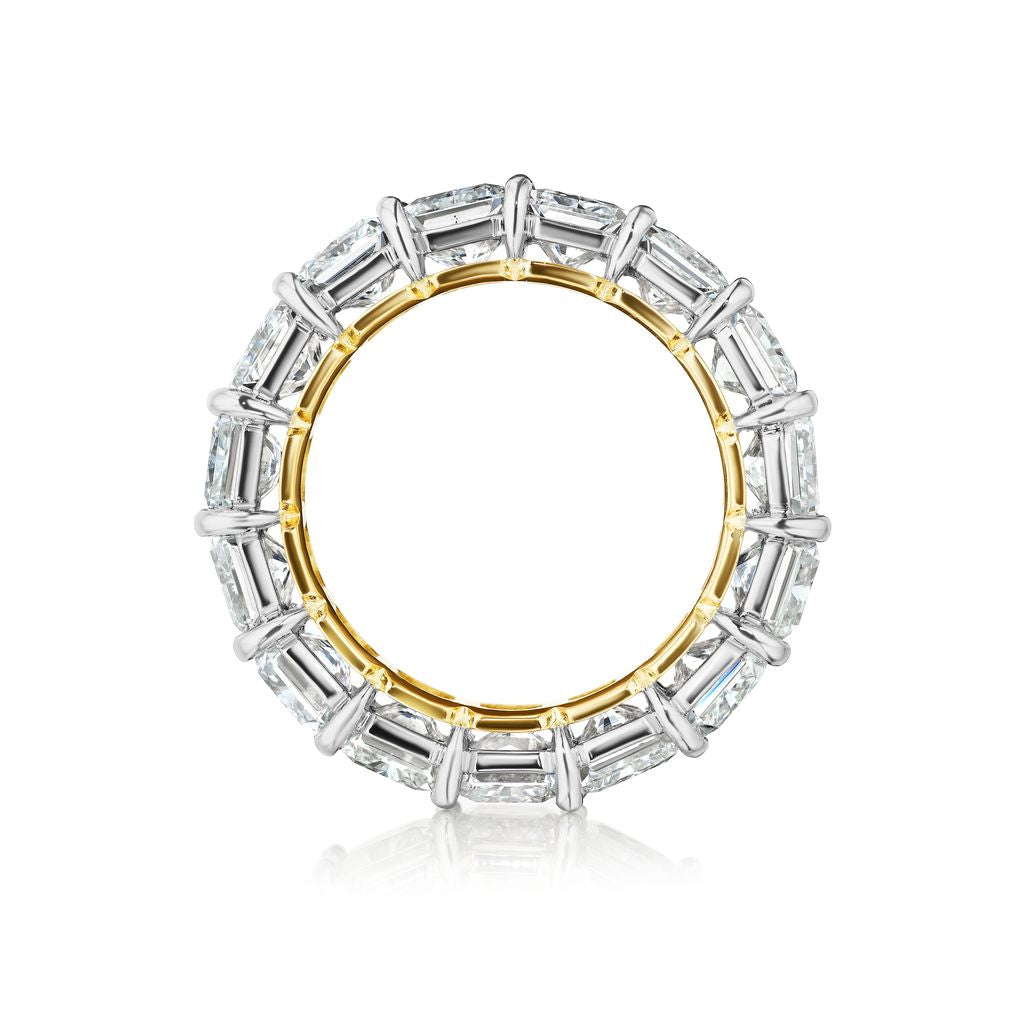 GIA CERTIFED RADIANT CUT DIAMOND ETERNITY BAND, 10.76 CARATS