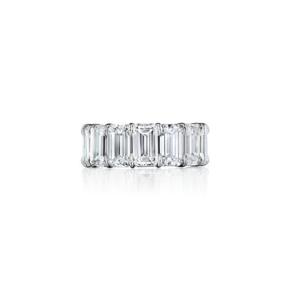 GIA CERTIFIED EMERALD CUT ETERNITY BAND, 14.30 CARATS