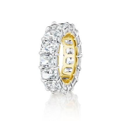 GIA CERTIFED RADIANT CUT DIAMOND ETERNITY BAND, 10.76 CARATS