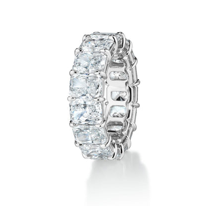 GIA CERTIFIED RADIANT CUT DIAMOND ETERNITY BAND, 12.60 CARATS