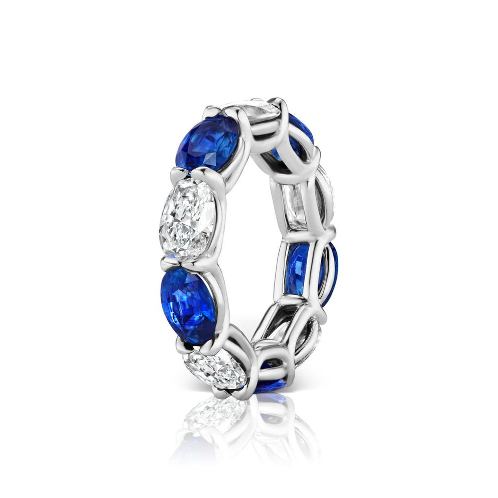 SAPPHIRE AND DIAMOND BAND, 7.97 Carats