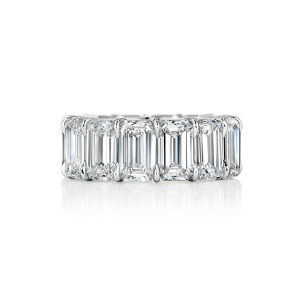 GIA CERTIFIED EMERALD CUT ETERNITY BAND, 14.30 CARATS