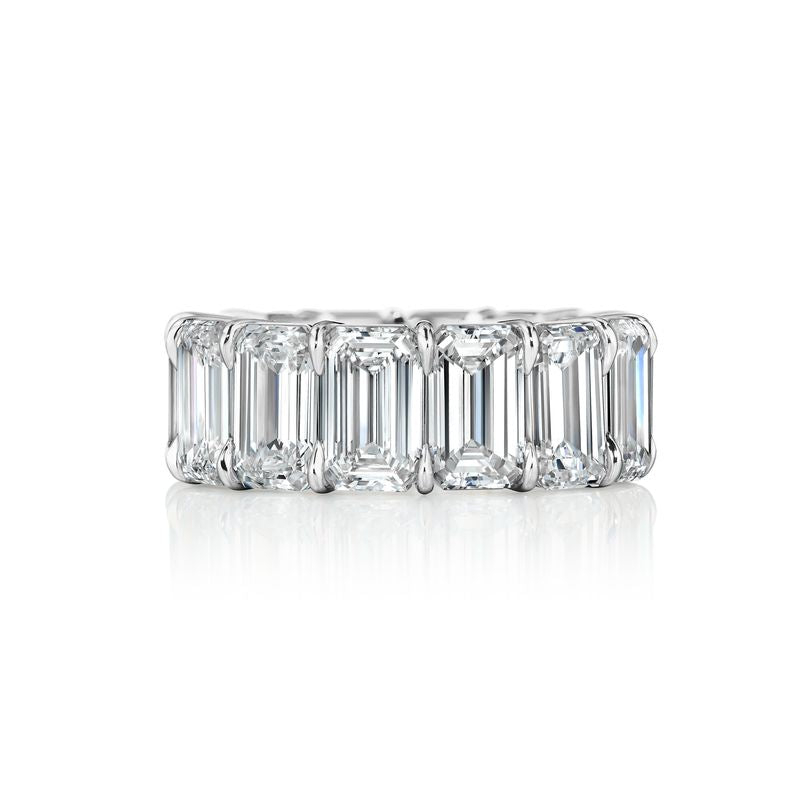 GIA CERTIFIED EMERALD CUT ETERNITY BAND, 14.30 CARATS